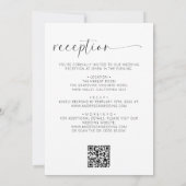 QRコーモダンドのミニマル結婚リスト 招待状 (裏面)