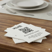 QRコーモダンドの会社名またはロゴ スタンダードカクテルナプキン