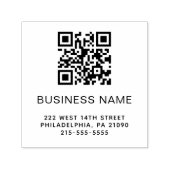 QRコーモダンドの会社名またはロゴ セルフインキングスタンプ (デザイン)