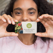 QRコーモダンドの写真とロゴ（緑） 名刺