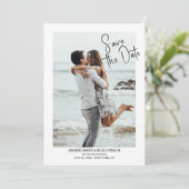 QRコーモダンドの写真の日付を保存結婚する 招待状 (スタンド正面)