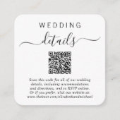 QRコーモダンドの結婚詳細 エンクロージャーカード (正面)