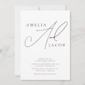 QRコーモダンドをすべて1つにまとめたスクリプトを作成結婚する 招待状 (正面)