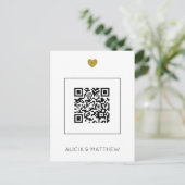QRコーモダンドを使用したオールインワン結婚式招待状 ポストカード (スタンド正面)