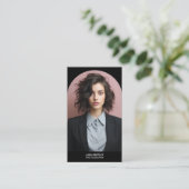 QRコーモダンドを使用したスタイリスト写真ソーシャルメディア 名刺 (スタンド正面)