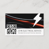 QRコーモダンドを使用したダイナミック電気技師 名刺 (正面)