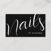 QRコーモダンドを使用したミニマルネイルサロン 名刺 (正面)