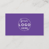 QRコーモダンドカスタムロゴ紫 名刺 (裏面)