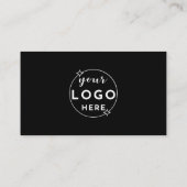 QRコーモダンドカスタムロゴSocial Media Black 名刺 (裏面)