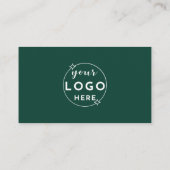 QRコーモダンドカスタムロゴSocial Media Green 名刺 (裏面)