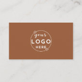 QRコーモダンドカスタムロゴSocial Media Terracotta 名刺 (裏面)