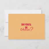 QRコーモダンドカラフルレトロはっきりしたおもしろい結婚 出欠カード (裏面)