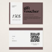 QRコーモダンドギフト券 (正面&裏面)