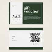 QRコーモダンドギフト券 (正面&裏面)
