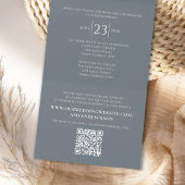 QRコーモダンドグエレガントレイRSVPオンラインクラシック オールインワン招待状