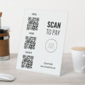 QRコーモダンドサロンスキャンして支払う 台座サイン (インサイチュ)