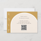 QRコーモダンドシンプルア地球音結婚のRSV 出欠カード (正面)