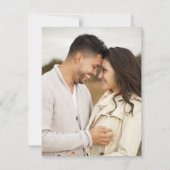 QRコーモダンドスキャナブル結婚のR.S.V.P.応答 招待状 (裏面)