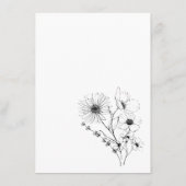 QRコーモダンドスクリプト白黒フローラ詳細 エンクロージャーカード (裏面)