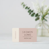 QRコーモダンドソーシャルメディアでベージュを接続しよう 名刺 (スタンド正面)