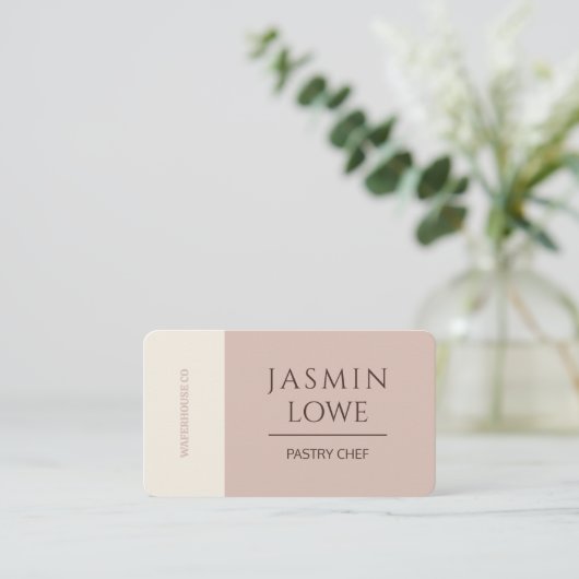 QRコーモダンドソーシャルメディアでベージュを接続しよう 名刺 (スタンド正面)