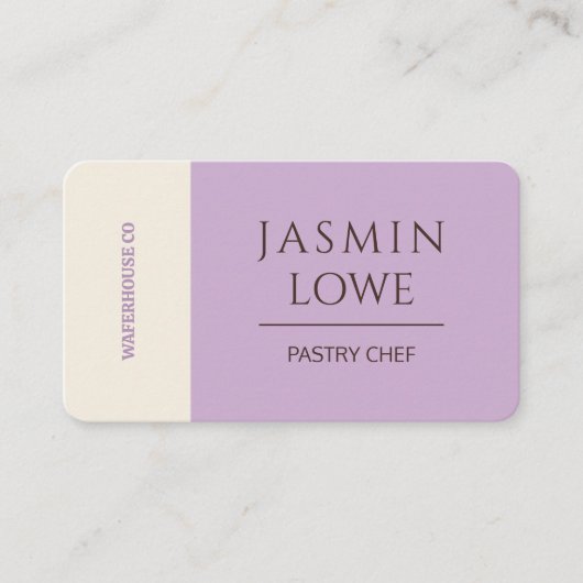 QRコーモダンドソーシャルメディアで薄紫を接続 名刺 (正面)