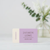 QRコーモダンドソーシャルメディアで薄紫を接続 名刺 (スタンド正面)