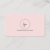 QRコーモダンドソーシャルメディアピンクに接続 名刺 (裏面)