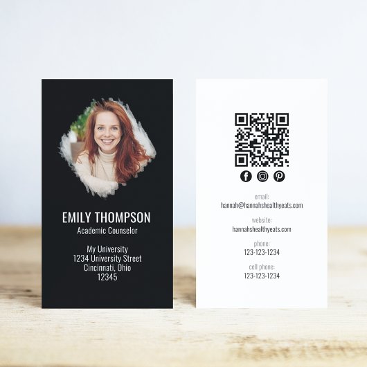 QRコーモダンドソーシャルメディアフォトプロフェッショナル 名刺