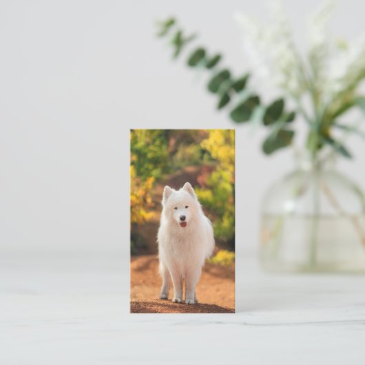 QRコーモダンドッグ歩く 名刺 (スタンド正面)