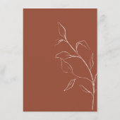 QRコーモダンドテラコッタ結婚の詳細 エンクロージャーカード (裏面)