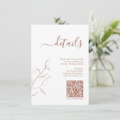 QRコーモダンドテラコッタ結婚の詳細 エンクロージャーカード (スタンド正面)