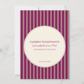 QRコーモダンドバチェロレッテ週末の日程 招待状 (正面)