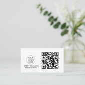 QRコーモダンドビジネスカード(ロカスタムゴ付) 名刺 (スタンド正面)