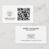 QRコーモダンドビジネスカード(ロカスタムゴ付) 名刺 (正面/裏面)