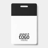 QRコーモダンドビジネスロゴIDカード従業員 バッジ (裏面)