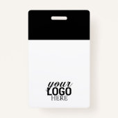 QRコーモダンドビジネスロゴIDカード従業員 バッジ (裏面)