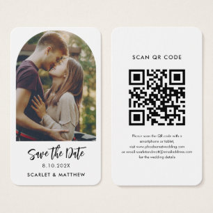 QRコーモダンドフォトの結婚ウェブサイト日付を保存