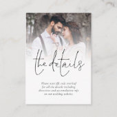 QRコーモダンドフォトの結婚詳細格納車 エンクロージャーカード (正面)