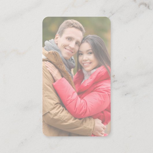 QRコーモダンドフォトの結婚Webサイト名刺 名刺 (裏面)