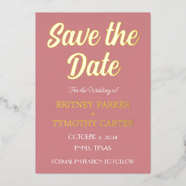 QRコーモダンドフォトほこりっぽいバラスクリプ結婚トのFoi 箔招待状