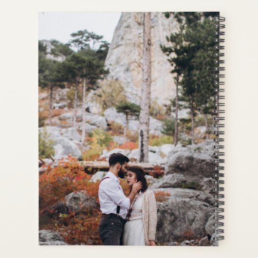 QRコーモダンドフォトオーバーレイウェディングプランナー プランナー手帳 (裏面)