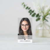 QRコーモダンドフォトミニマルプロフェッショナル 名刺 (スタンド正面)