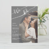 QRコーモダンドフォト結婚式招待状 招待状 (スタンド正面)