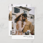 QRコーモダンドフォト結婚式招待状 招待状 (正面/裏面)