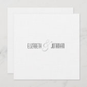 QRコーモダンドリネン結婚式招待状 招待状 (正面/裏面)