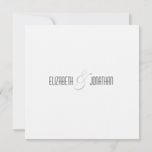 QRコーモダンドリネン結婚式招待状 招待状 (正面)