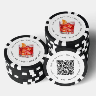 QRコーモダンドリンクバウチャー ポーカーチップ