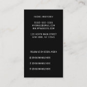 QRコーモダンドロゴシンプルプロフェッショナルBusi 名刺 (裏面)