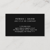 QRコーモダンドロゴプロフェッショナルブラック 名刺 (裏面)